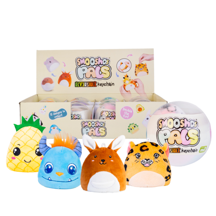 Smooshos Pals Reversible Plush Keychain Assorted