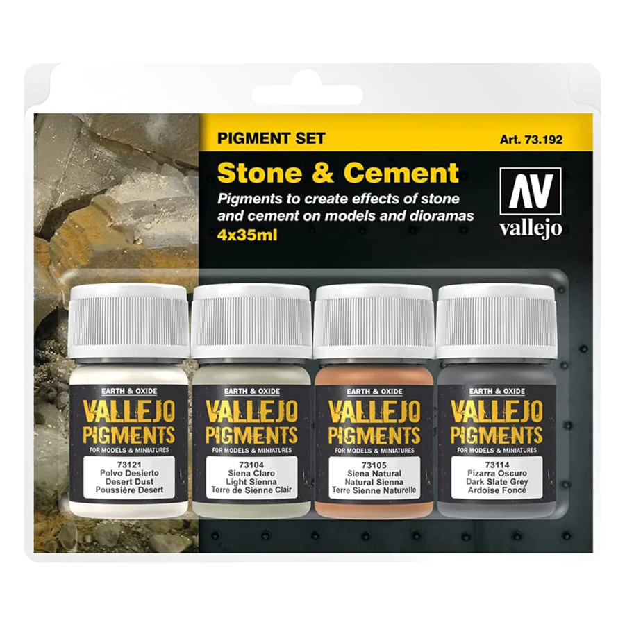 Vallejo Pigment Set Stone & Cement 35mL 4 Pack