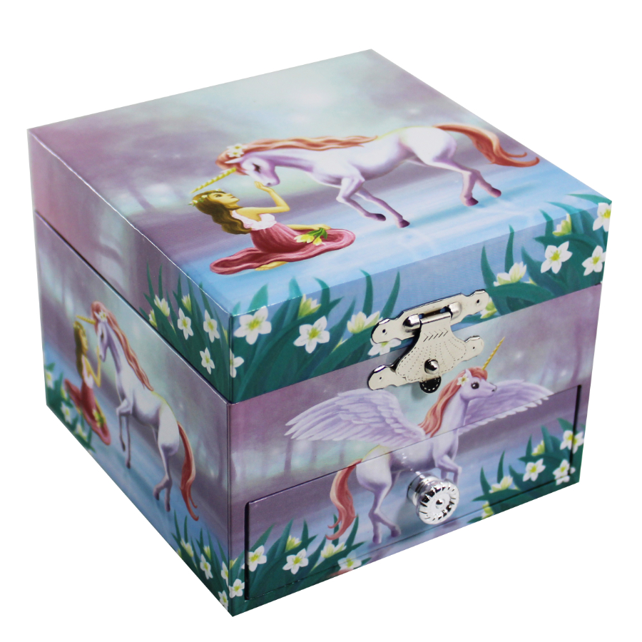 Jewel Box Unicorn and Girl Small