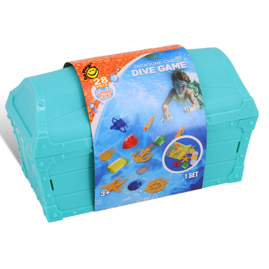 Go Play Pool Game Treasure Chest  With 28 Pieces