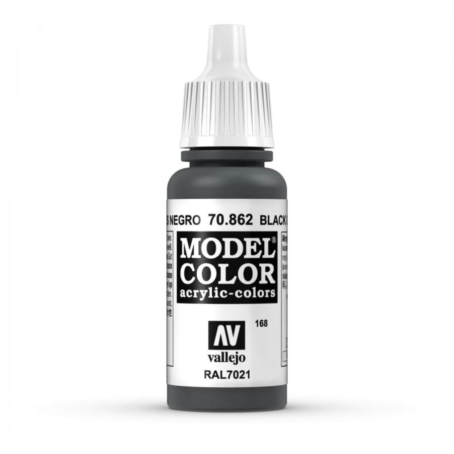 Vallejo Acrylic Paint Model Colour Black Grey 17-18ml