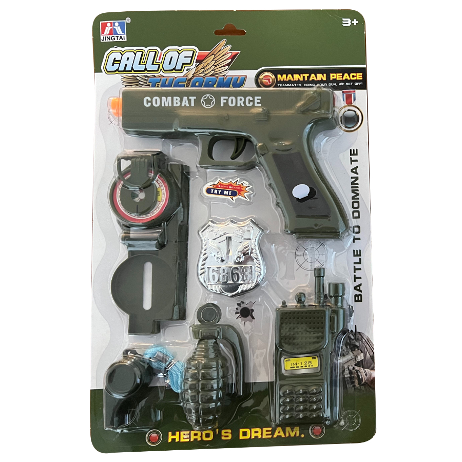 Military Pistol Playset For Kids With Accessores Assorted