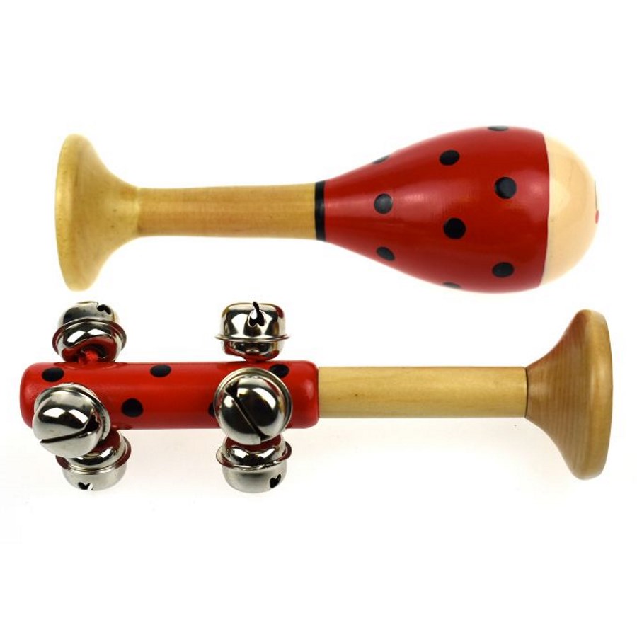 Maraccas & Bell Stick Ladybug