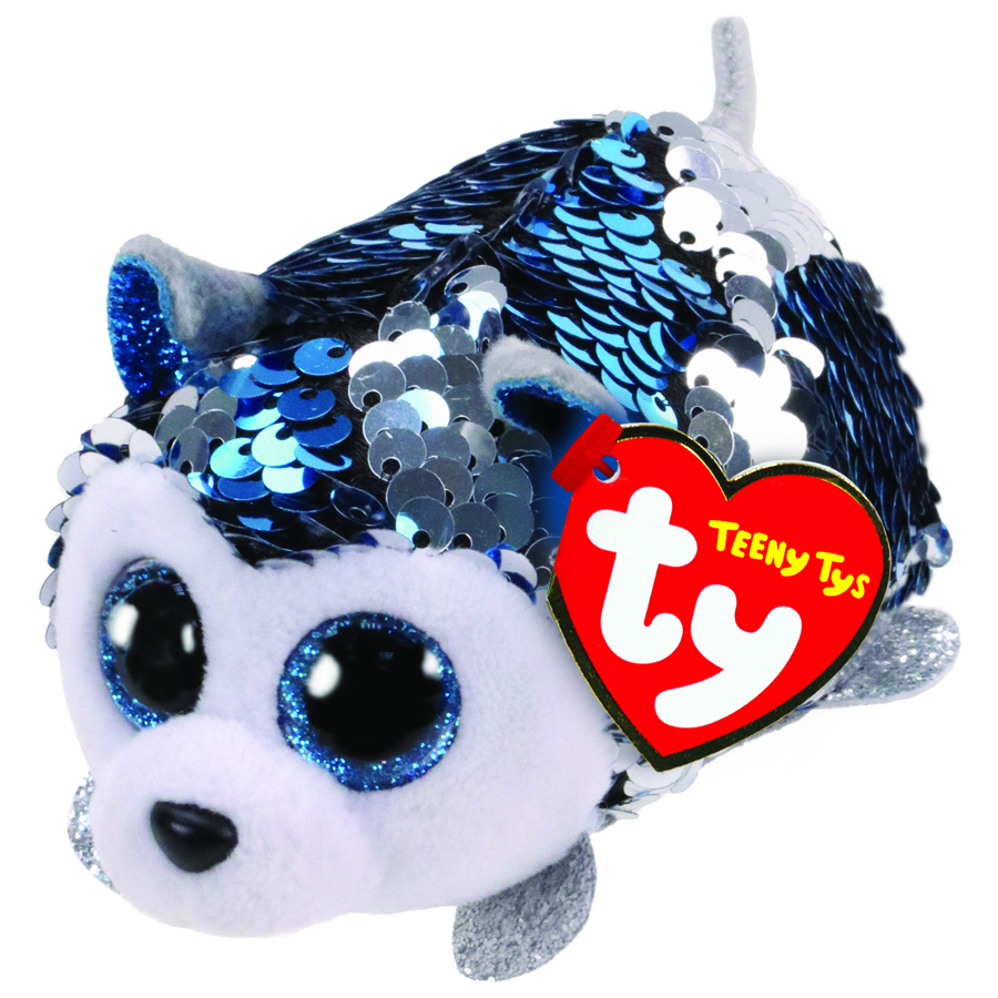 Beanie Boos Flippables Teeny Tys Slush Blue Husky