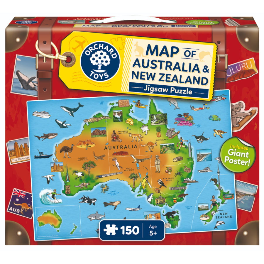 Orchard Toys Map Of Australia & New Zealand Puzzle 150 Piece