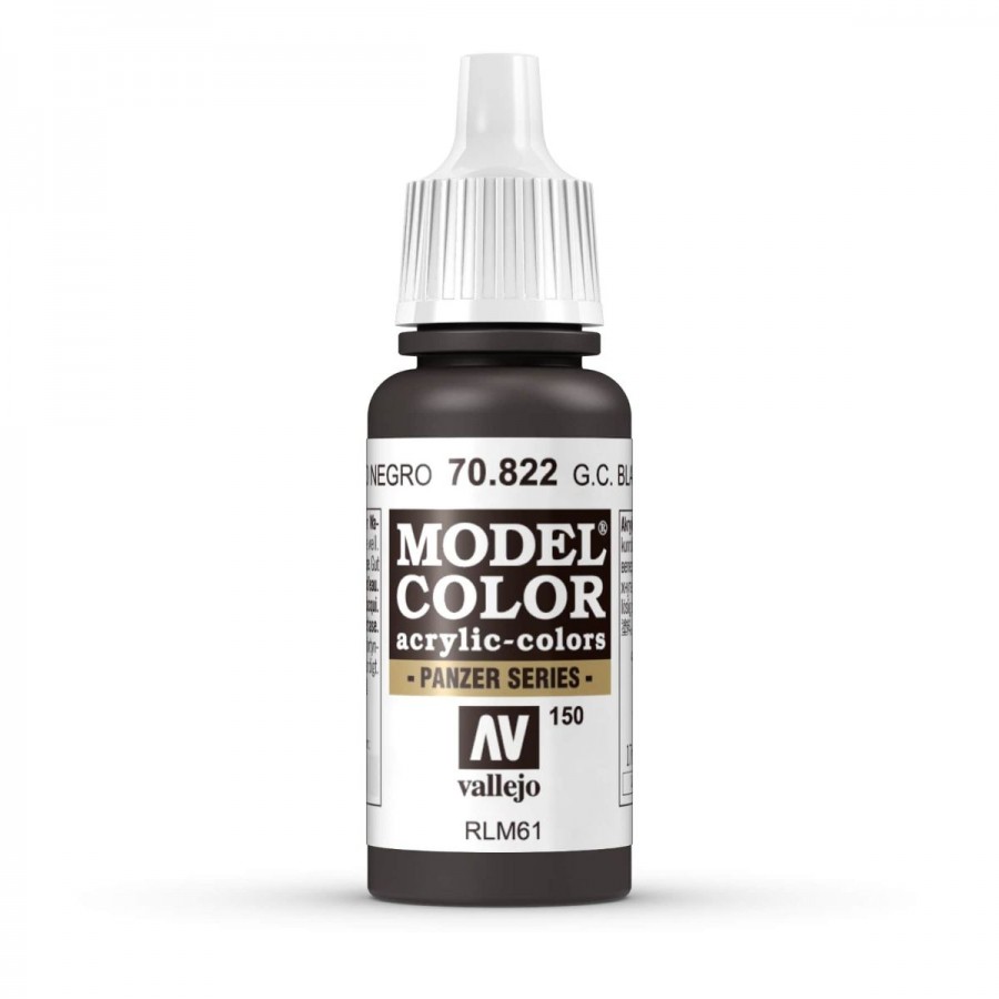 Vallejo Acrylic Paint Model Colour German Camouflage Black Brown 17-18ml