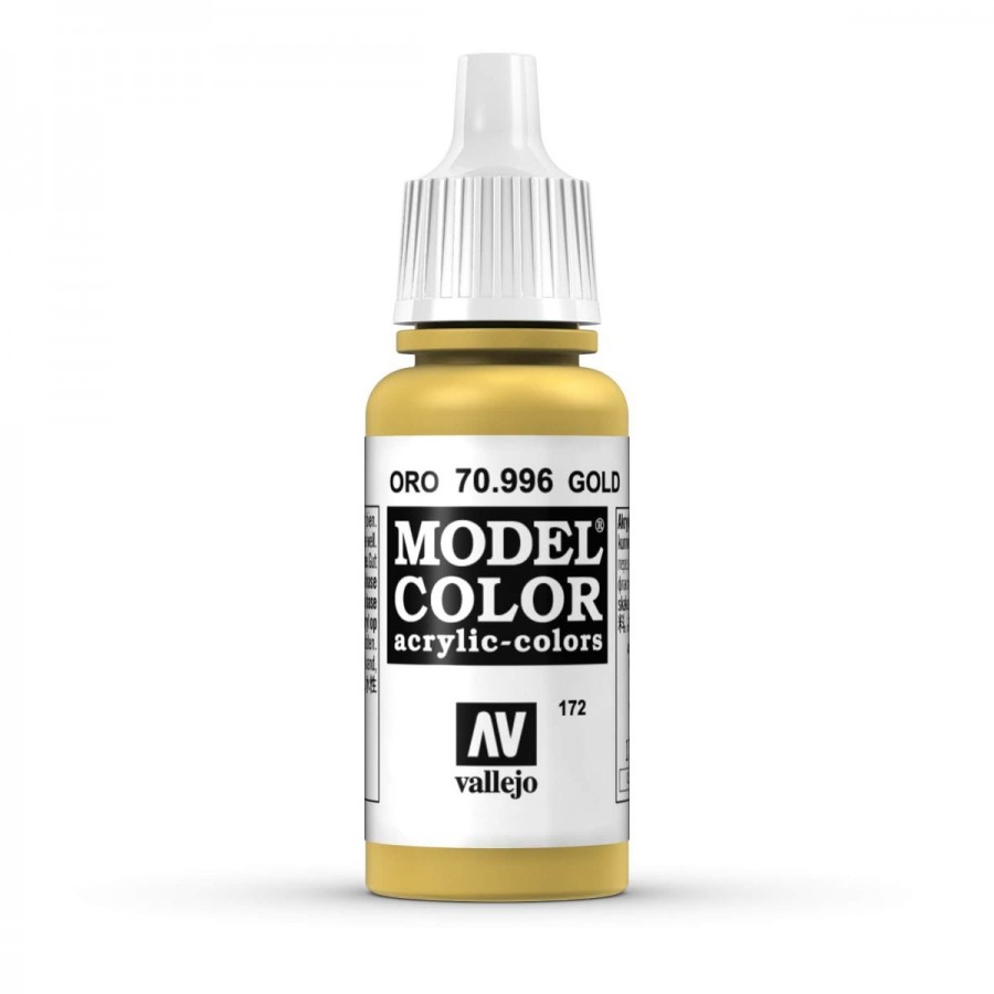 Vallejo Acrylic Paint Model Colour Metallic Gold 17-18ml