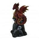 Dragon On Rune Stone Rock 11cm Assorted