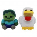 Minecraft Chicken & Zombie Twin Pack Plush