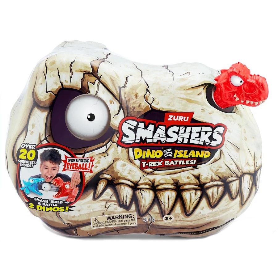 Smashers Dino Island T-Rex Battle Playset With Over 20 Pieces