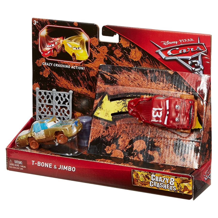 Disney Cars Crazy 8 Crashers 2 Pack Assorted