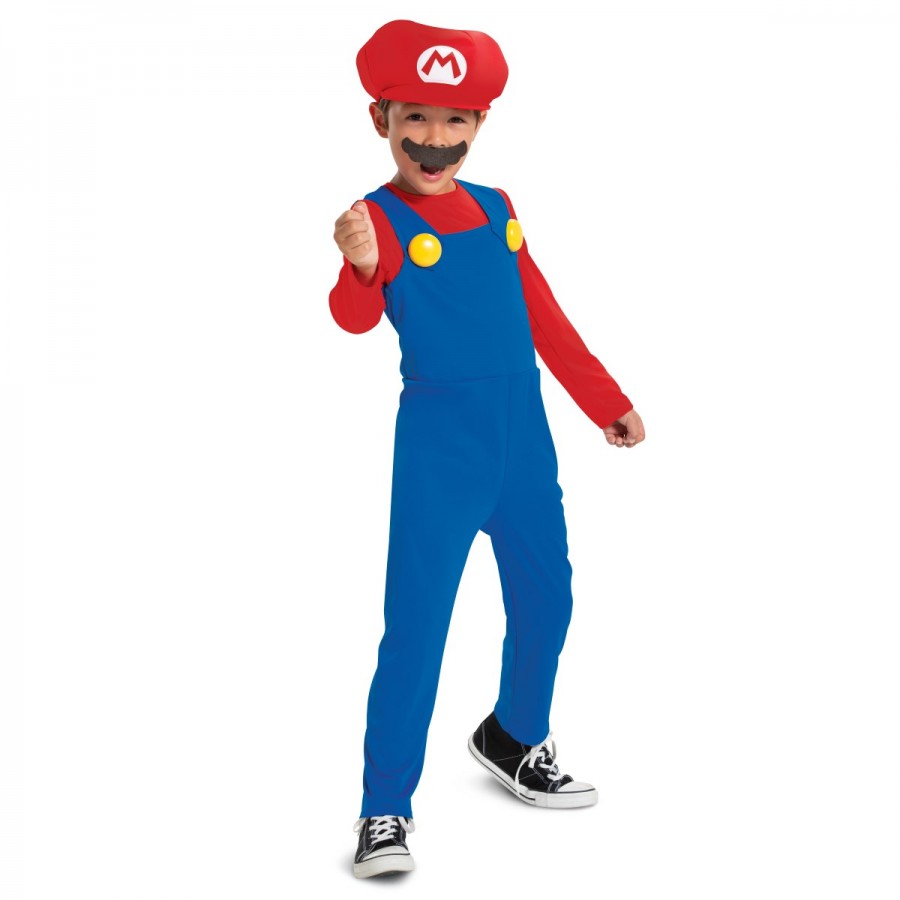 Super Mario Bros Mario Kids Dress Up Costume 7-8