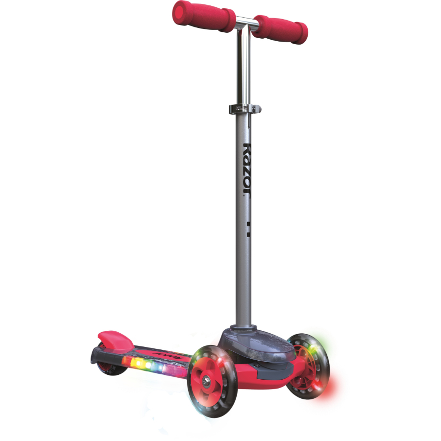 Razor Rollie Deluxe 2 In 1 Scooter Red With Light Up Wheels