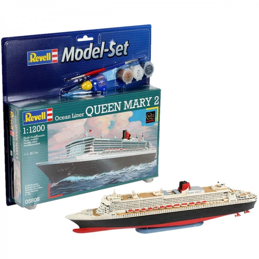 Revell Model Kit Gift Set 1:1200 Queen Mary 2