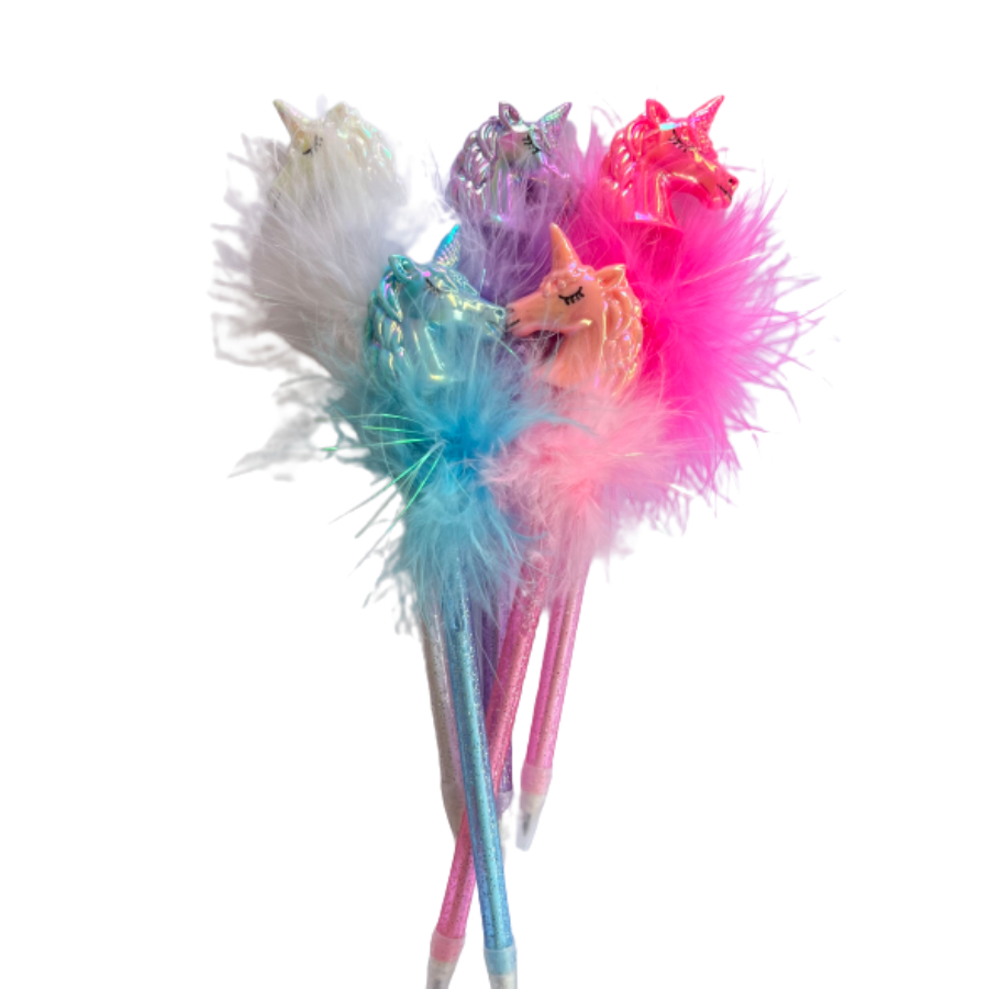 Fluffy Pen Unicorn Assorted