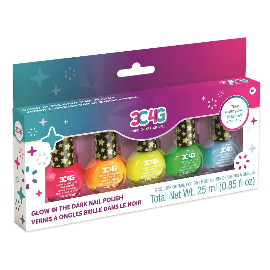 3C4G Nail Polish 5 Pack Glow in The Dark