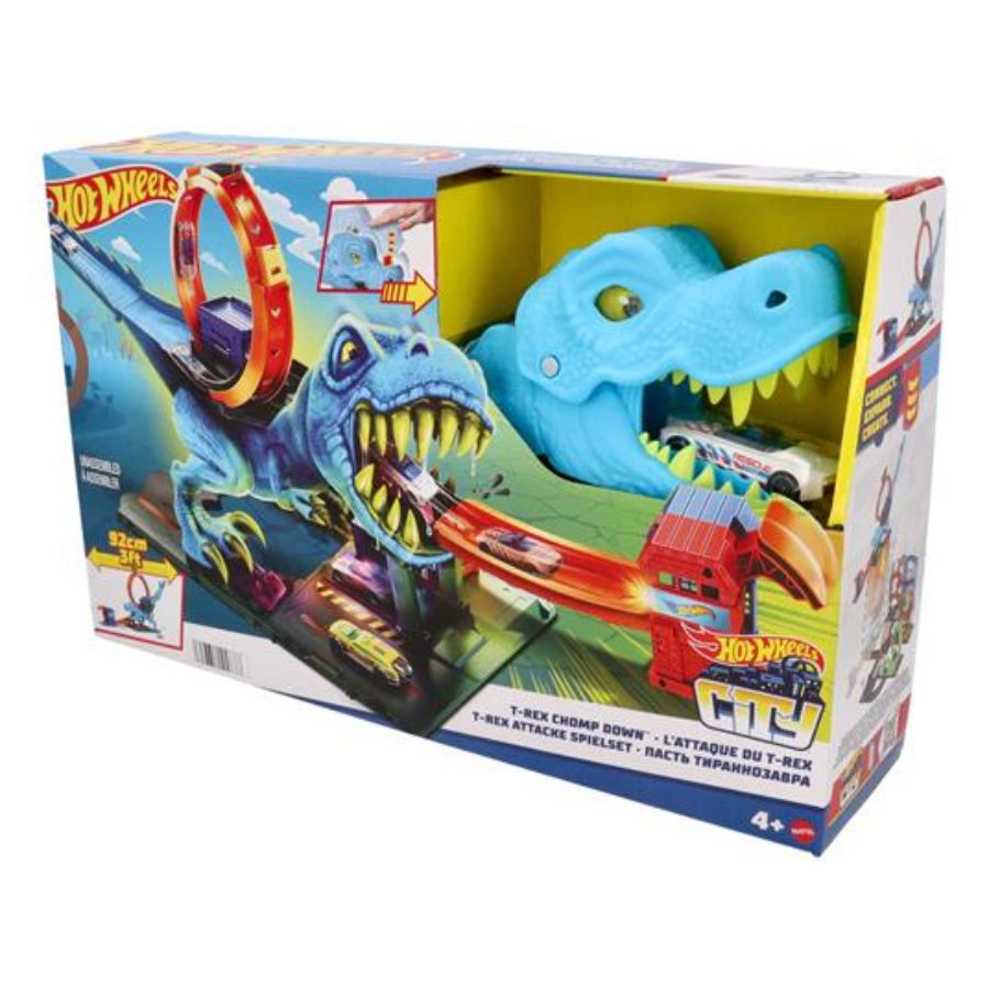 Hot Wheels City T-Rex Chomp Down Playset