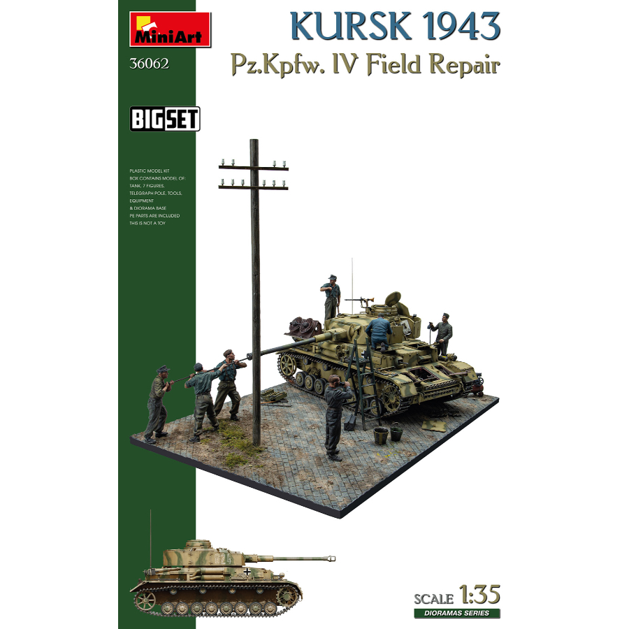 MiniArt Model Kit 1:35 Kursk 1943 PzKpfw IV Field Repair Diorama