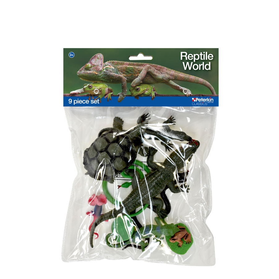 Animal World Figurines Reptiles 9 Piece Set