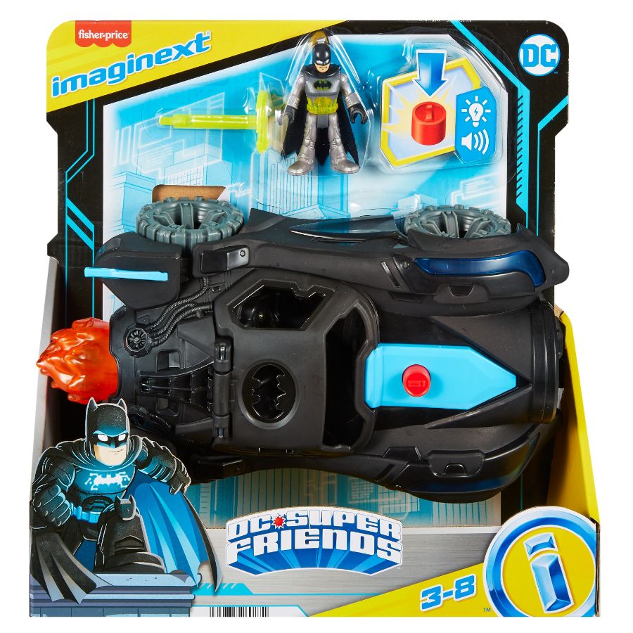 Imaginext Batmobile & Figure With Lights & Sounds