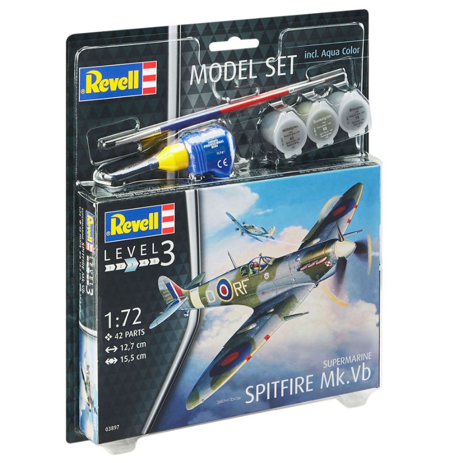 Revell Model Kit Starter Set 1:72 Supermarine Spitfire Mk Vb