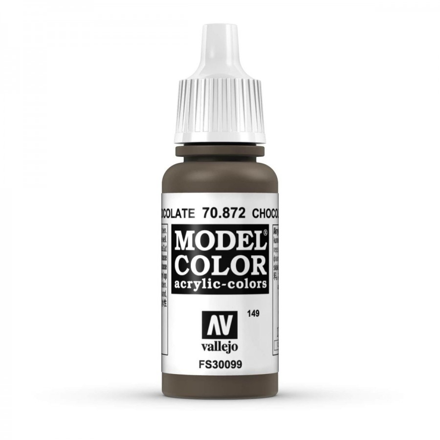 Vallejo Acrylic Paint Model Colour Chocolate Brown 17-18ml