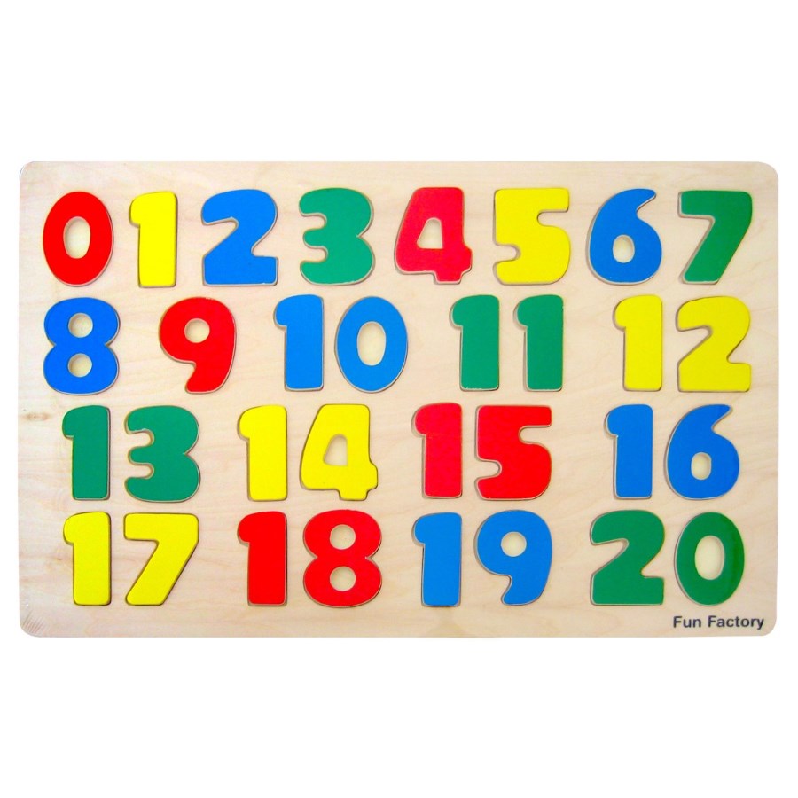 Wood Puzzle Raised Numbers 1-20