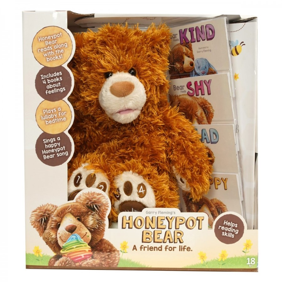 Honeypot Talking Bear With Books