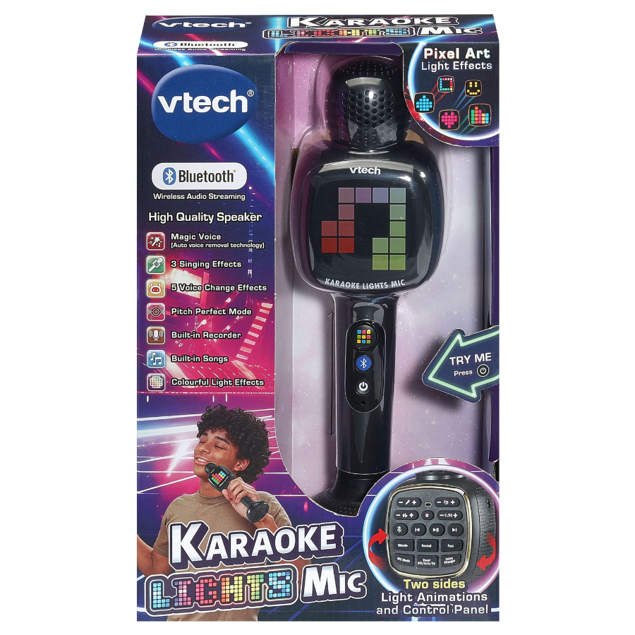 VTech Kidi SuperStar Karaoke Lights Mic Black