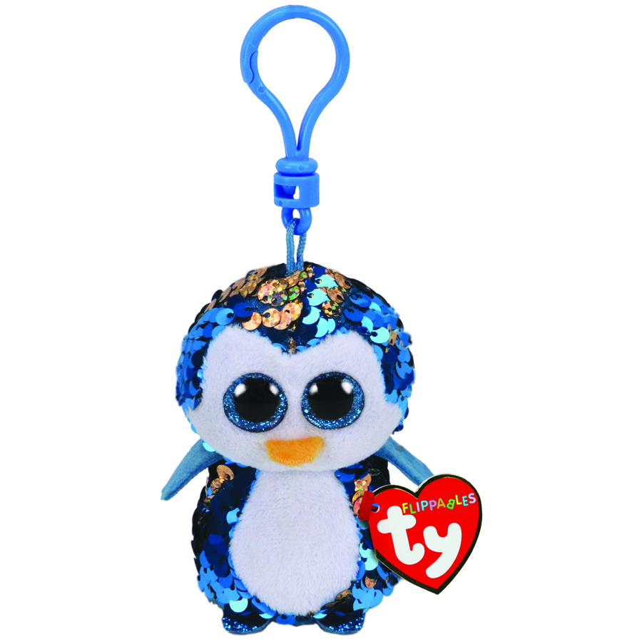 Beanie Boos Flippables Clip Payton Blue Penguin