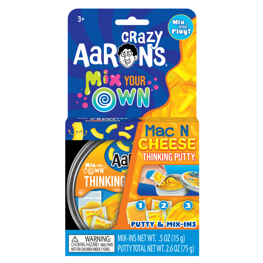 Crazy Aarons Thinking Putty 10cm Tin Mix It Mac N Cheese