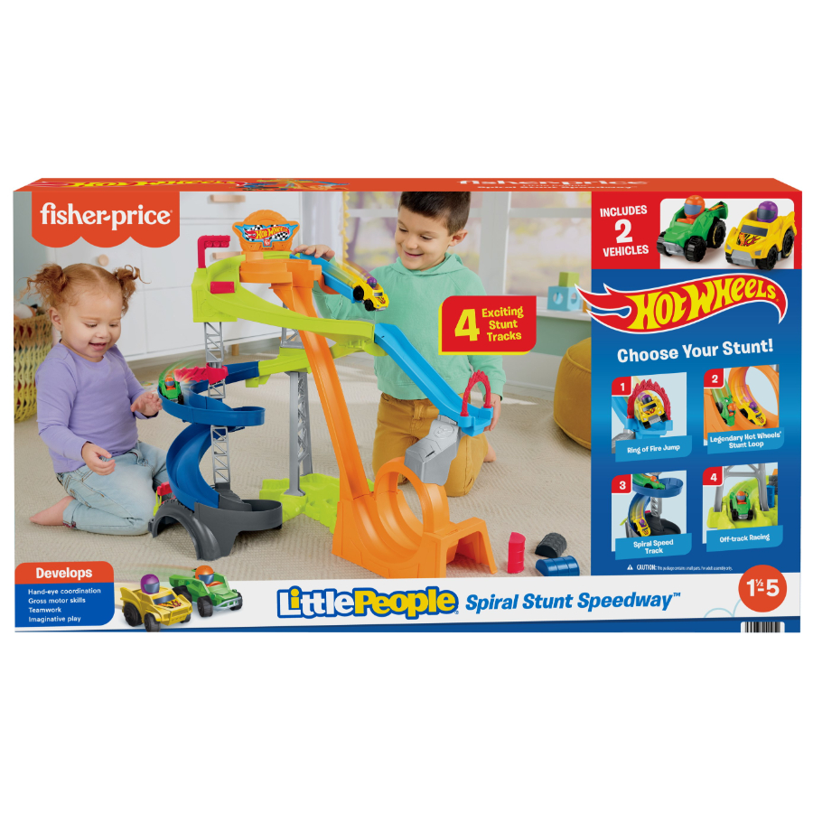 Fisher Price Little People Hot Wheels Spiral Speedway