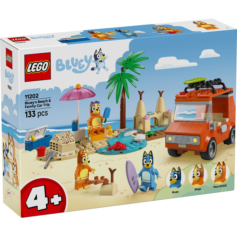 LEGO Bluey Beach & Family Car Trip 4+ Set