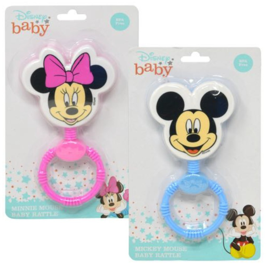 Disney Mickey & Minnie Rattle Assorted