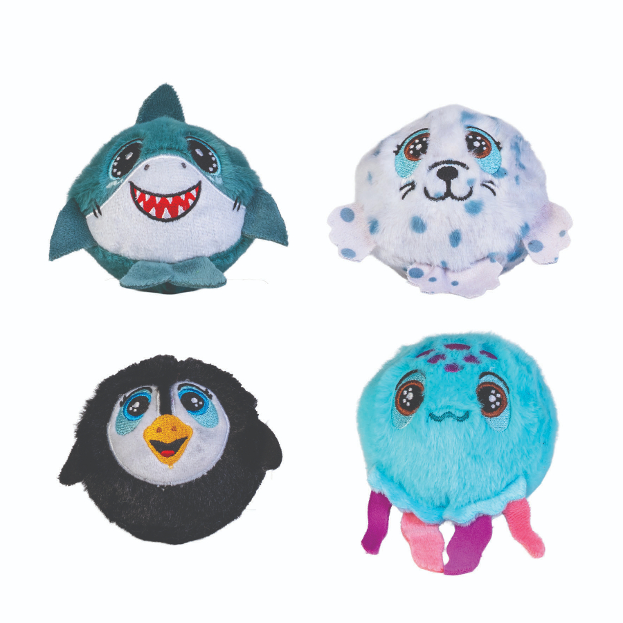 Bouncing Ball Plush Sea Animal Assorted