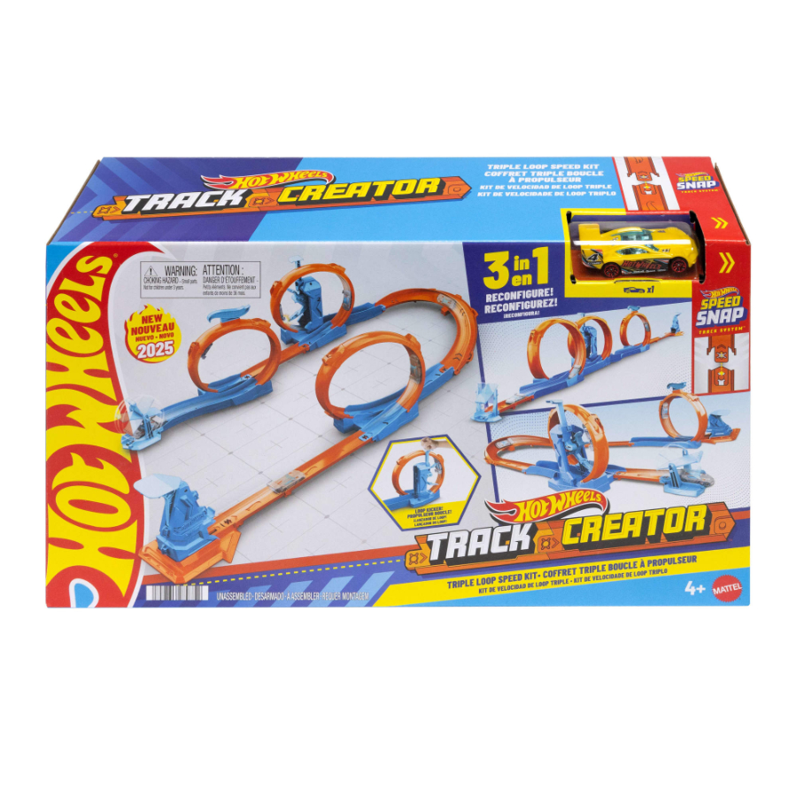Hot Wheels Action Track Creator 3 In 1 Triple Loop Kit With Vehicle