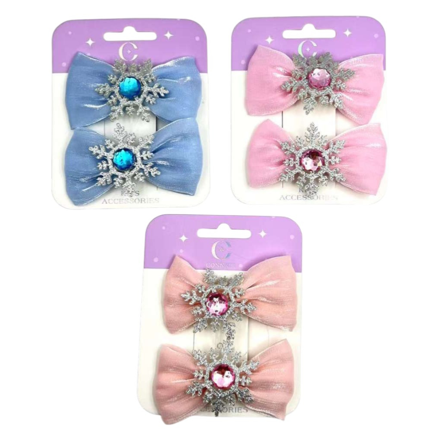 Kids Bow Snow Princess With Icy Gem 2 Pack Assorted