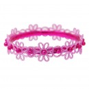 Glitter Flower Bangle Assorted