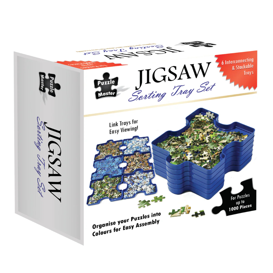 Puzzle Master Jigsaw Pieces Sorting Trays 6 Pack