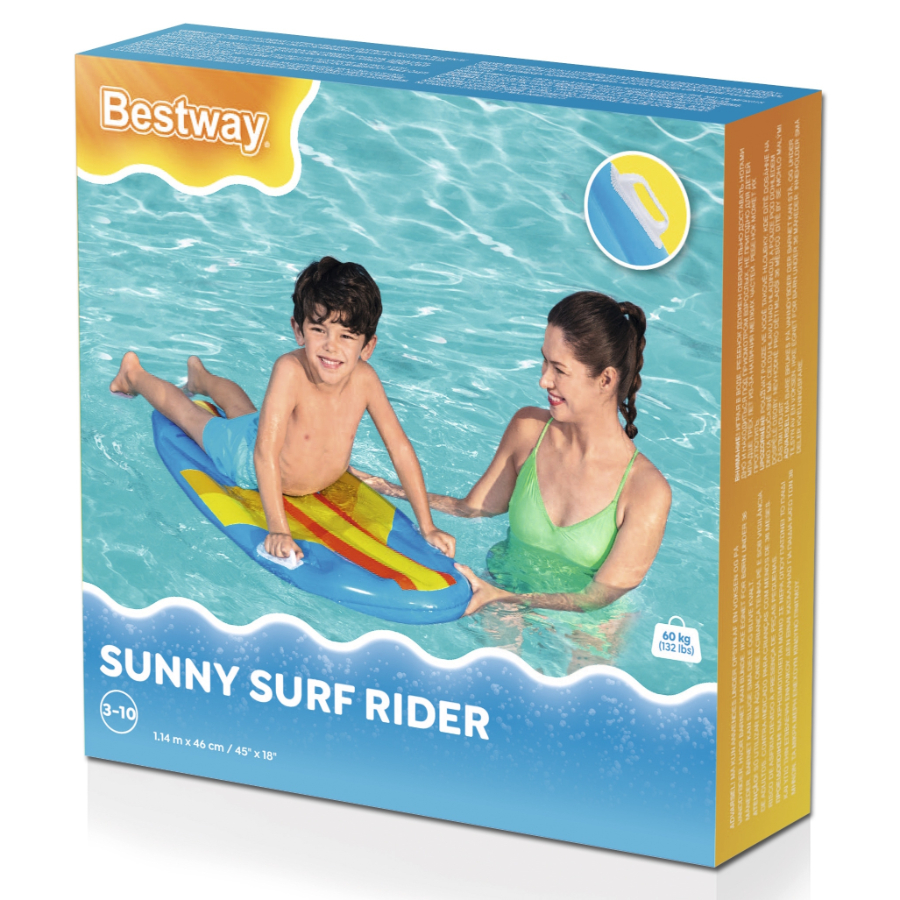 Bestway Inflatable Pool Toy Sunny Surf Rider 1.1m Assorted Designs