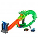Hot Wheels Monster Trucks Sharks Versus Dinos Dragon Destruction Track Set