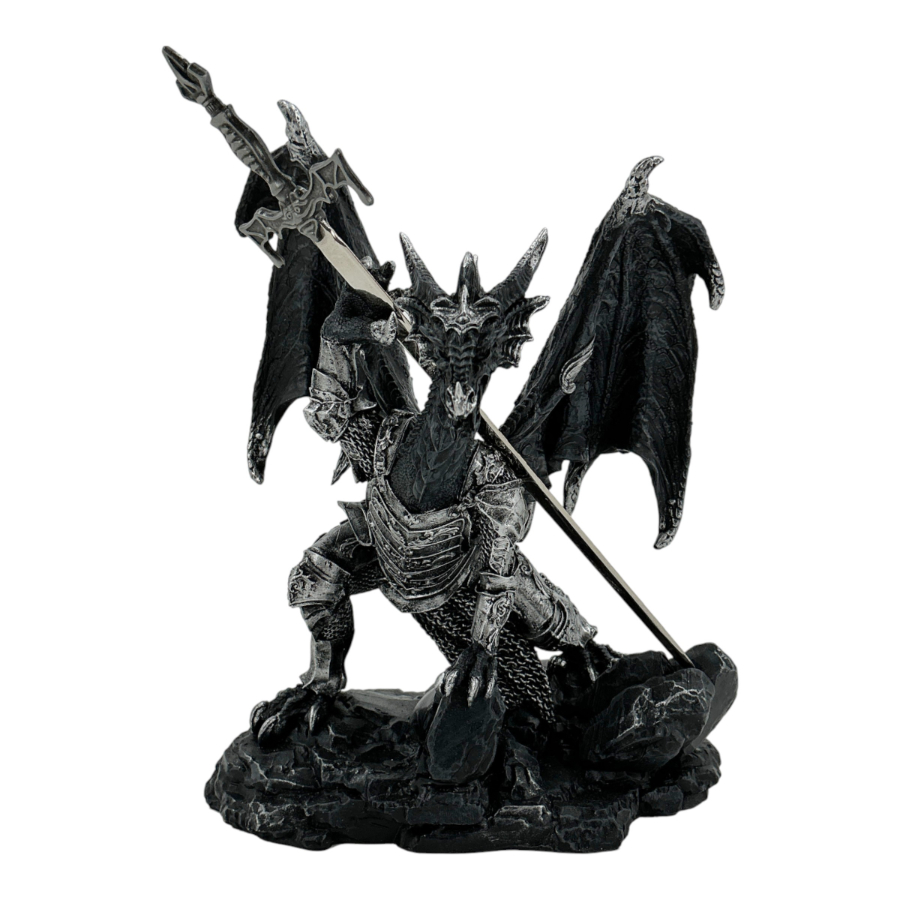 Dragon Knight In Armour Holding Sword 19cm