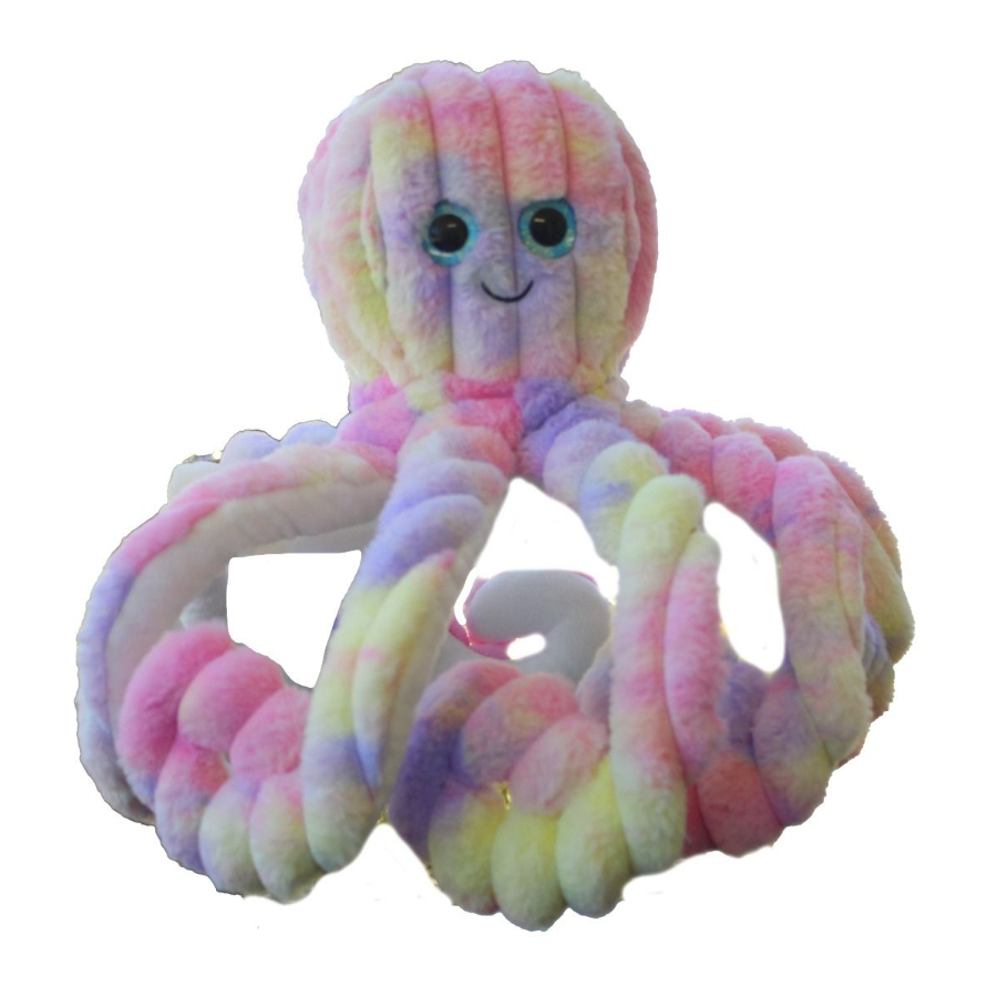 Octopus Mauve Rainbow Plush