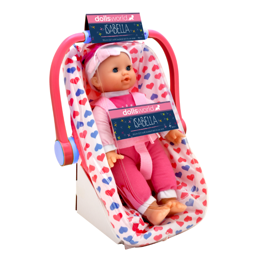 Dolls World Soft Bodied Baby Doll Isabella In Rocker 30cm