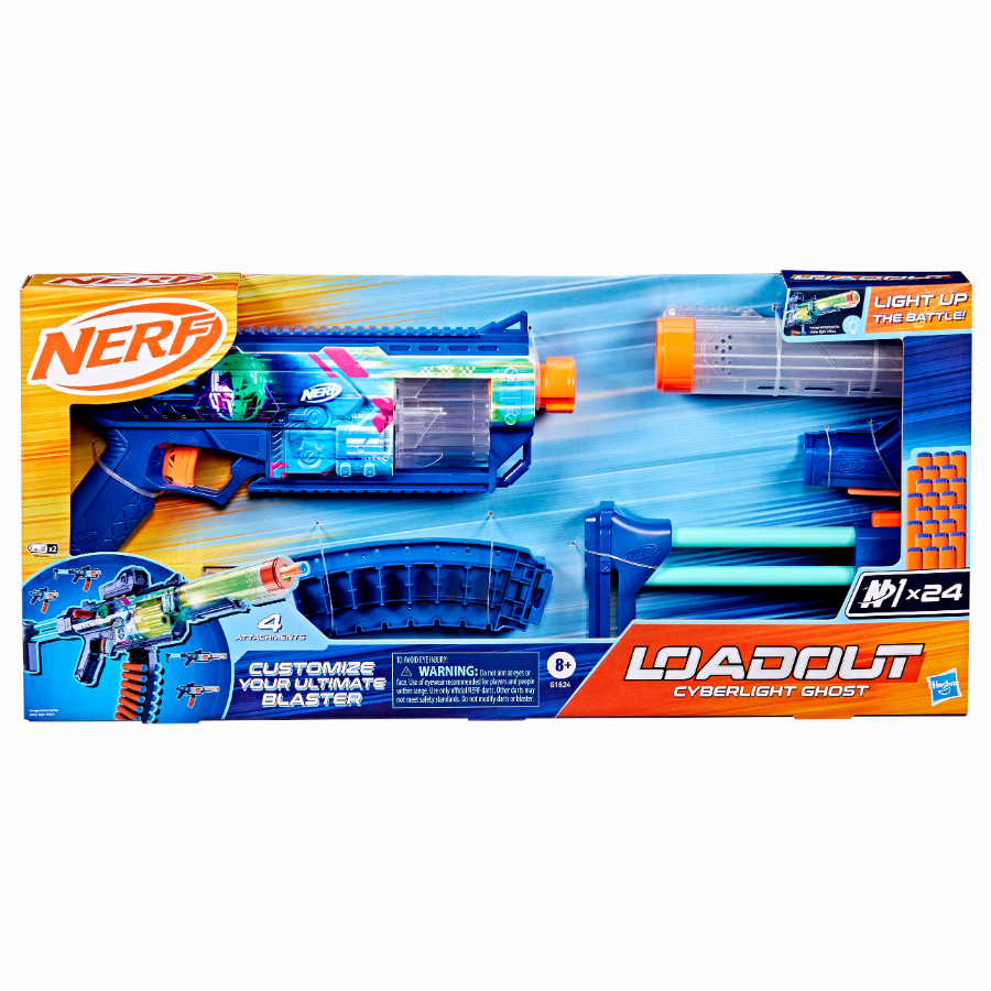 Nerf Loadout Cyberlight Ghost Dart Blaster