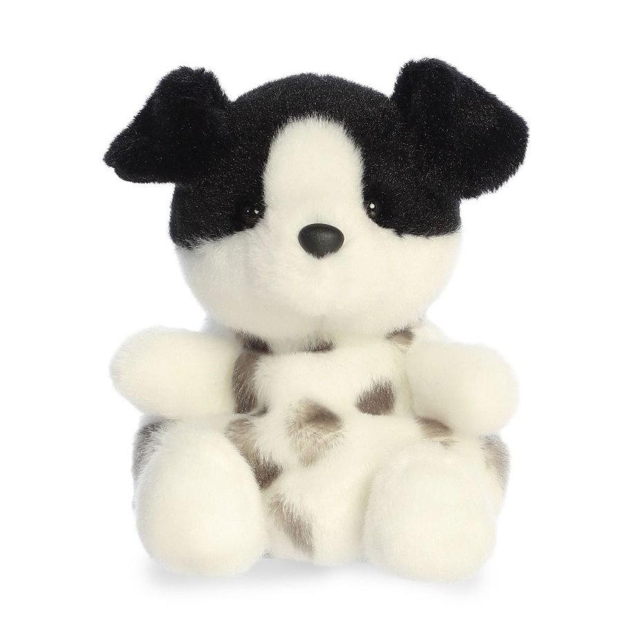 Palm Pals Plush 13cm Snorkles Black & White Dog