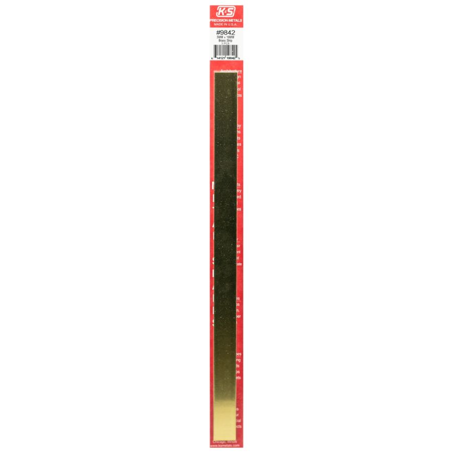 K&S Brass Strip 0.5x18.0x300mm 3 Pack
