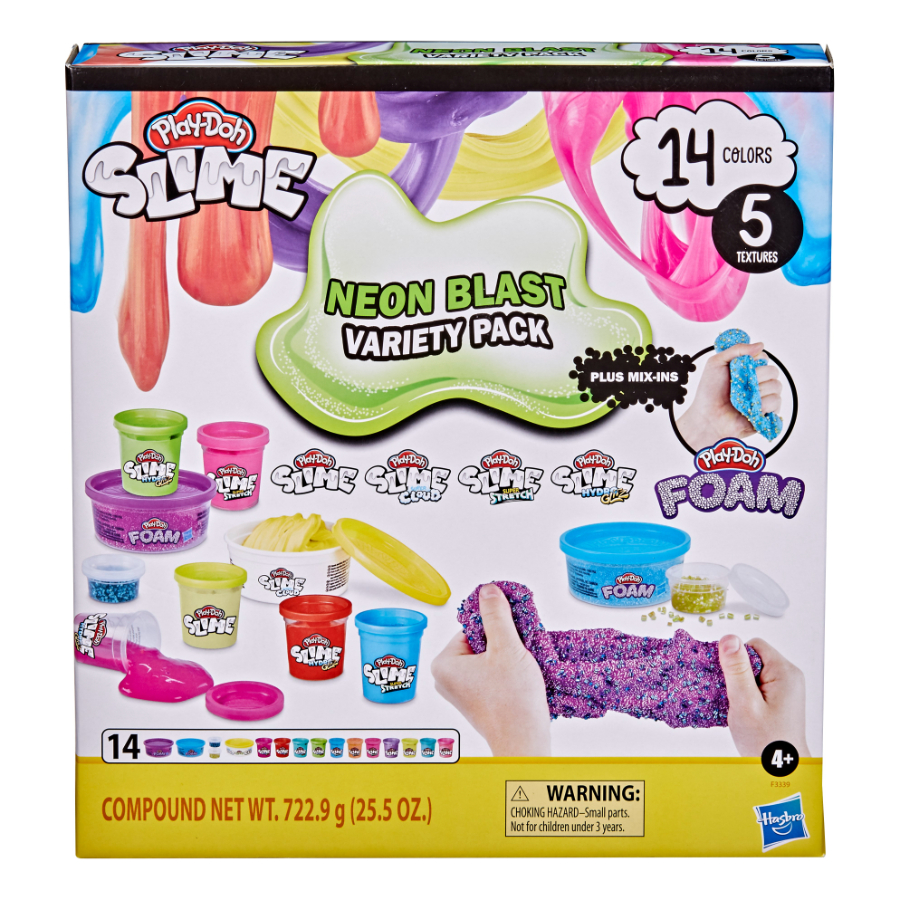 Playdoh Slime N Foam Neon Blast Variety Pack