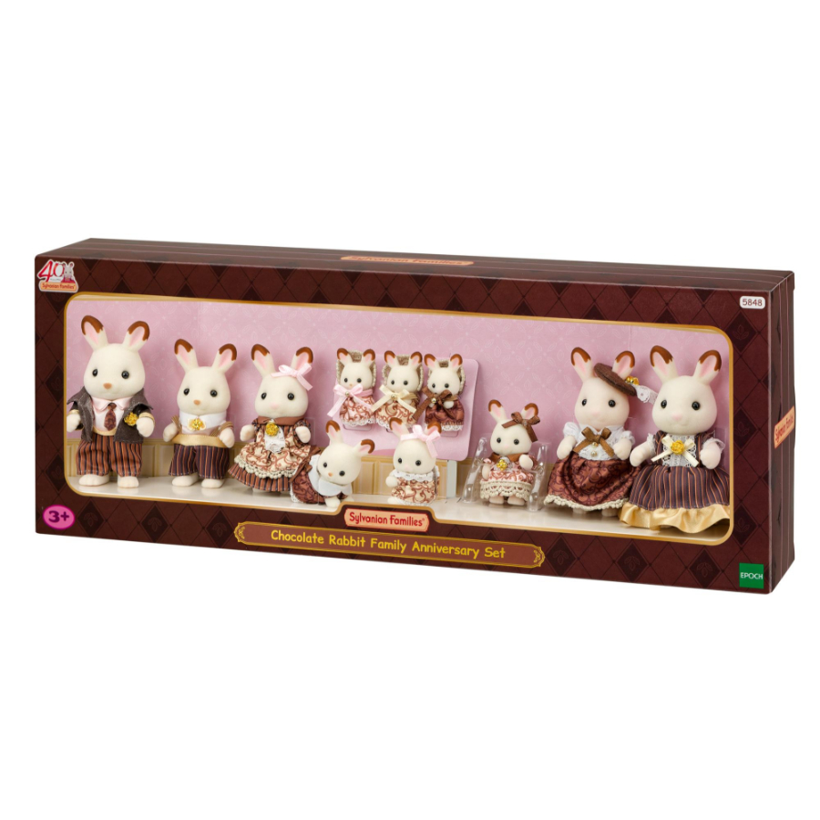Sylvanian Families Chocolate Rabbit Family Anniversary Set