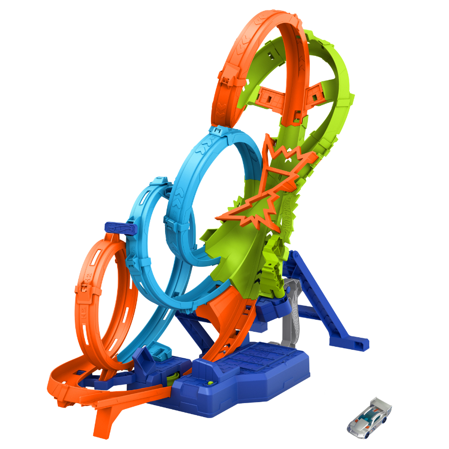 Hot Wheels Action 4 Loop Crash Out Playset